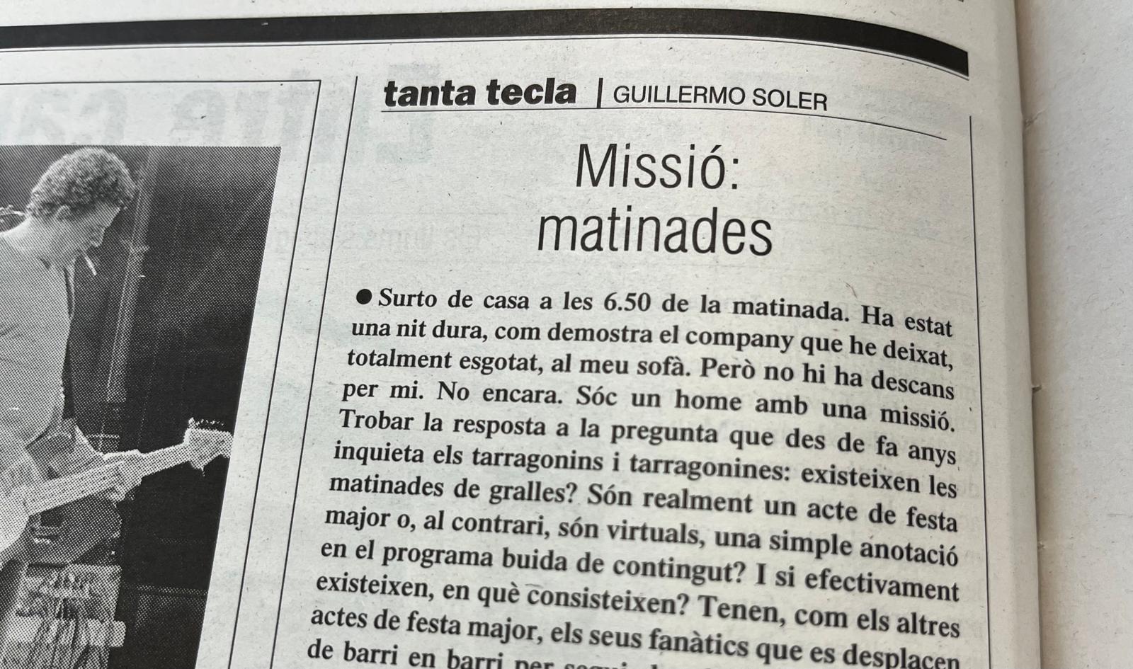 Hemeroteca | Missió: matinades (2003)